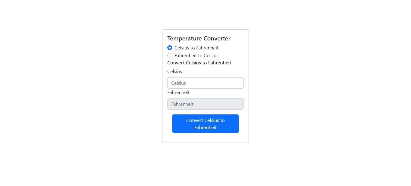 Temperature Conversion Website
